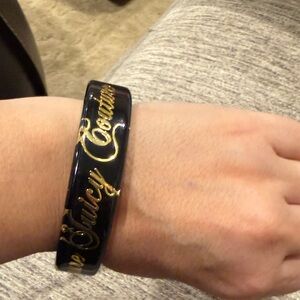 Juicy Couture Black Bangle with Gold Accents